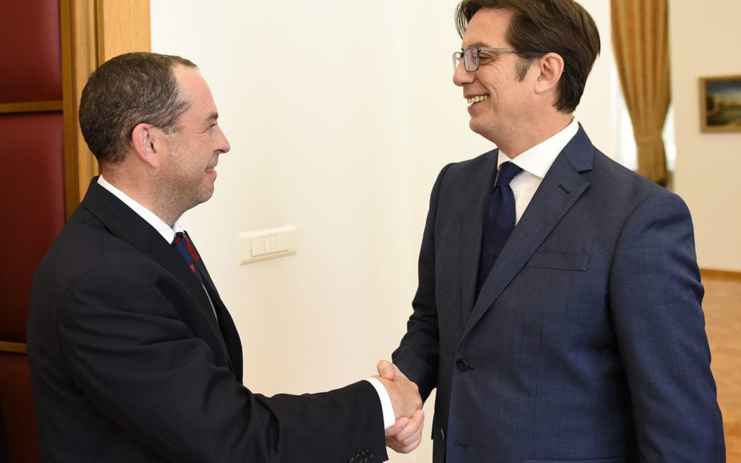 Presidenti Pendarovski e priti ambasadorin i Republikës së Bullgarisë, Angell Angellov