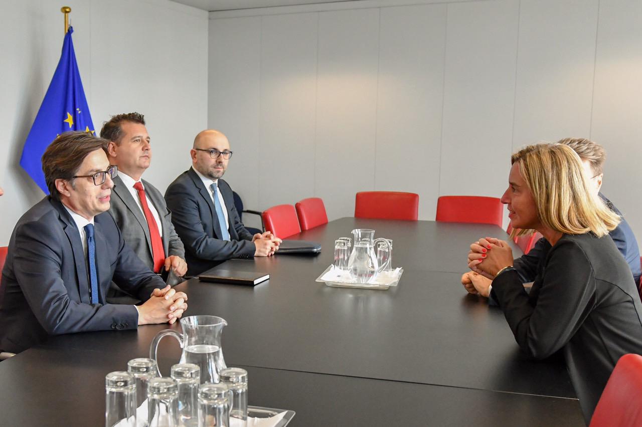 President Pendarovski meets with the Vice-President of the European  Commission and High Representative of the EU for Foreign Affairs and  Security Policy, Federica Mogherini