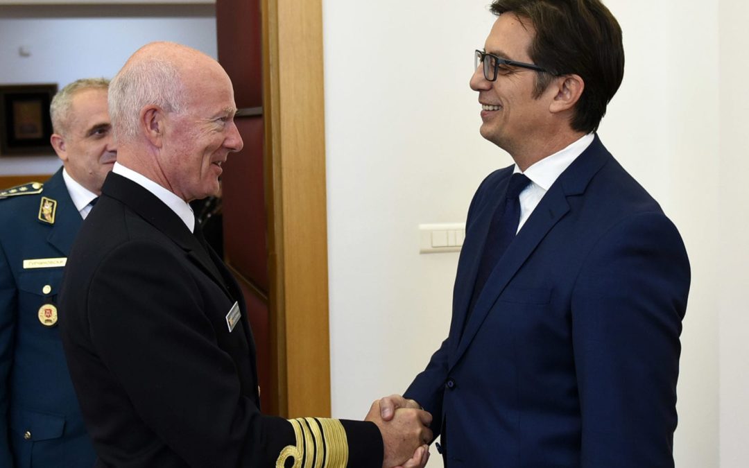 President Pendarovski receives the Norwegian Armed Forces Chief of Staff, Admiral Haakun Bruun-Hanssen