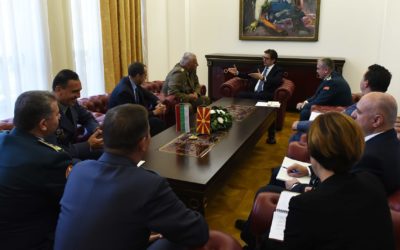 President Pendarovski receives a delegation of the Armed Forces of the Republic of Bulgaria, led by Chief of General Staff, General Andrej Bocev
