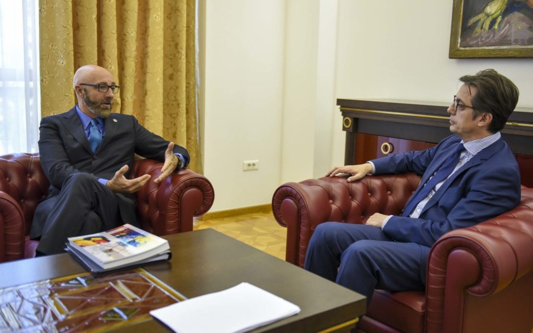 Претседателот Пендаровски го прими директорот на Канцеларијата на Светска банка, Марко Мантованели