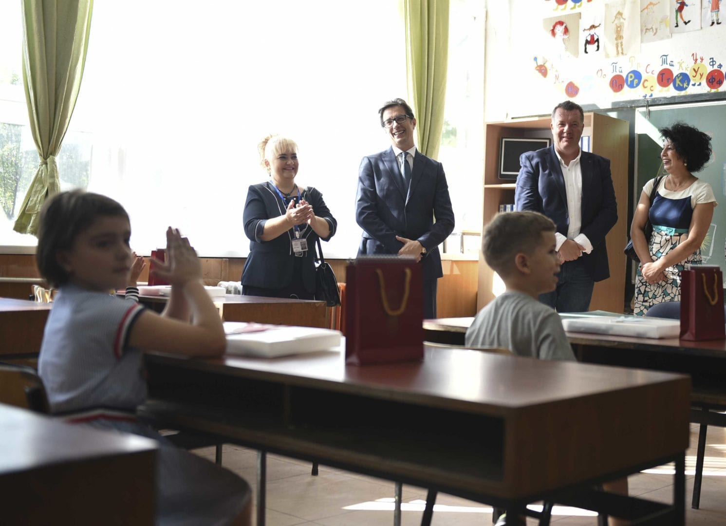 President Pendarovski visits first graders in the elementary school ...