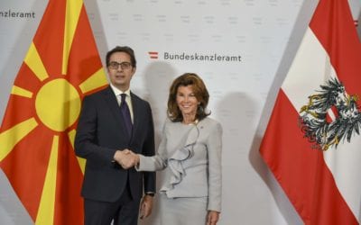 President Pendarovski meets with the Austrian Federal Chancellor, Brigitte Bierlein