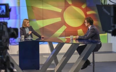 Интервју на претседателот Пендаровски за емисијата „Топ Тема“ на Телевизија Телма