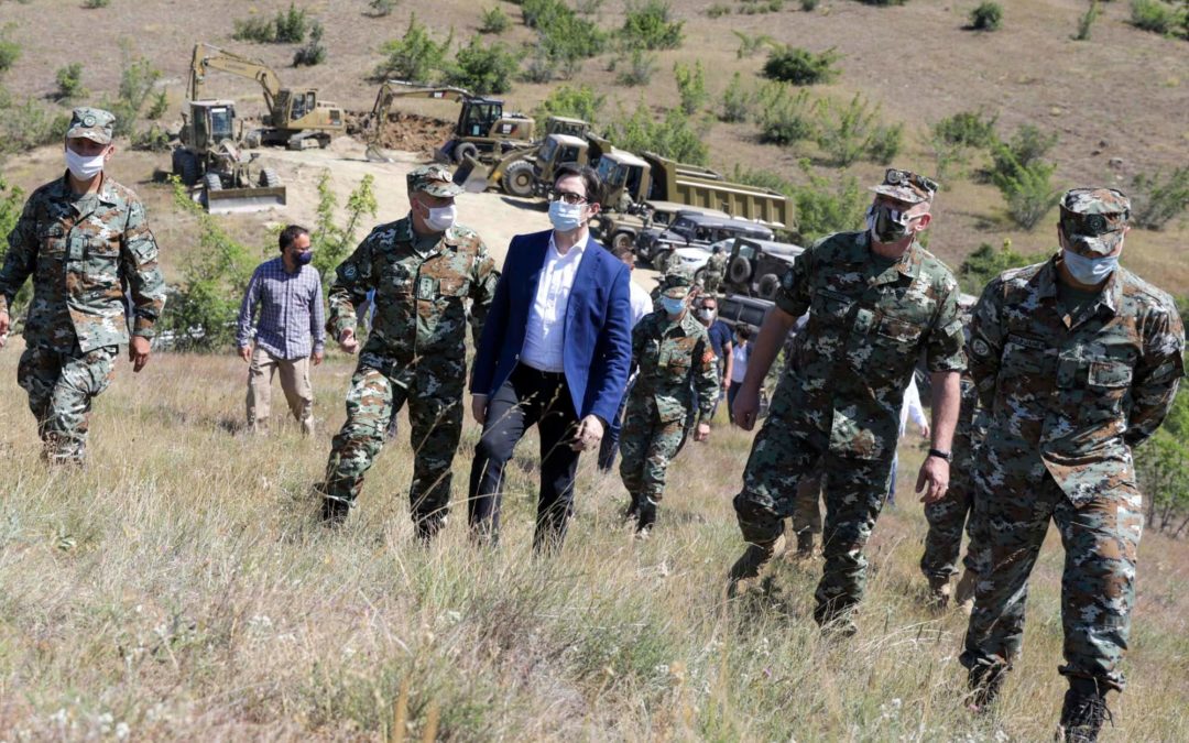 The President and Supreme Commander of the Armed Forces Pendarovski visits the Military Range Krivolak