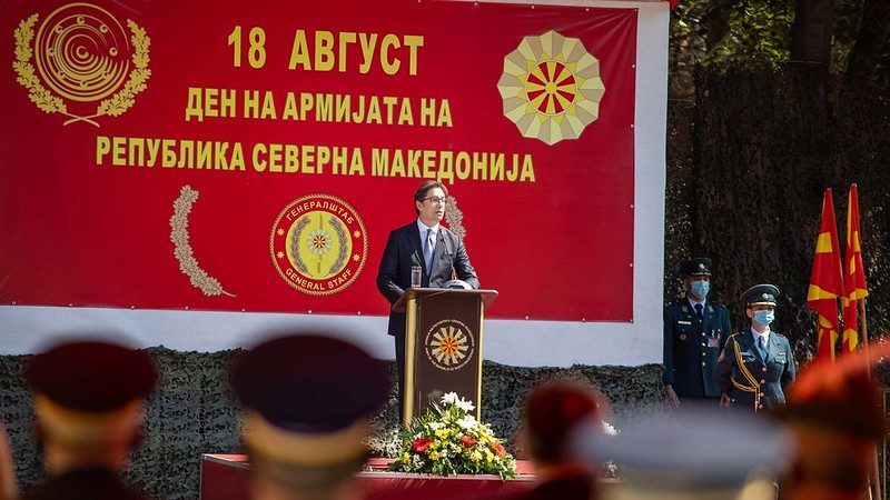 Обраќање на претседателот Пендаровски по повод 18 Август – Денот на Армијата на Република Северна Македонија