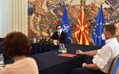President Pendarovski meets with the President of VMRO – DPMNE, Hristijan Mickoski
