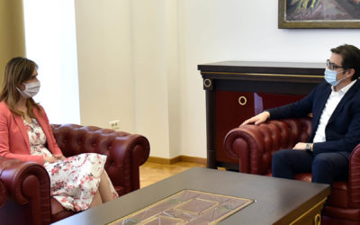 President Pendarovski meets with the Governor of the National Bank, Angelovska-Bezoska