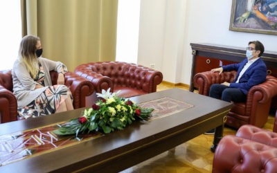 Средба на претседателот Пендаровски со британската амбасадорка Галовеј