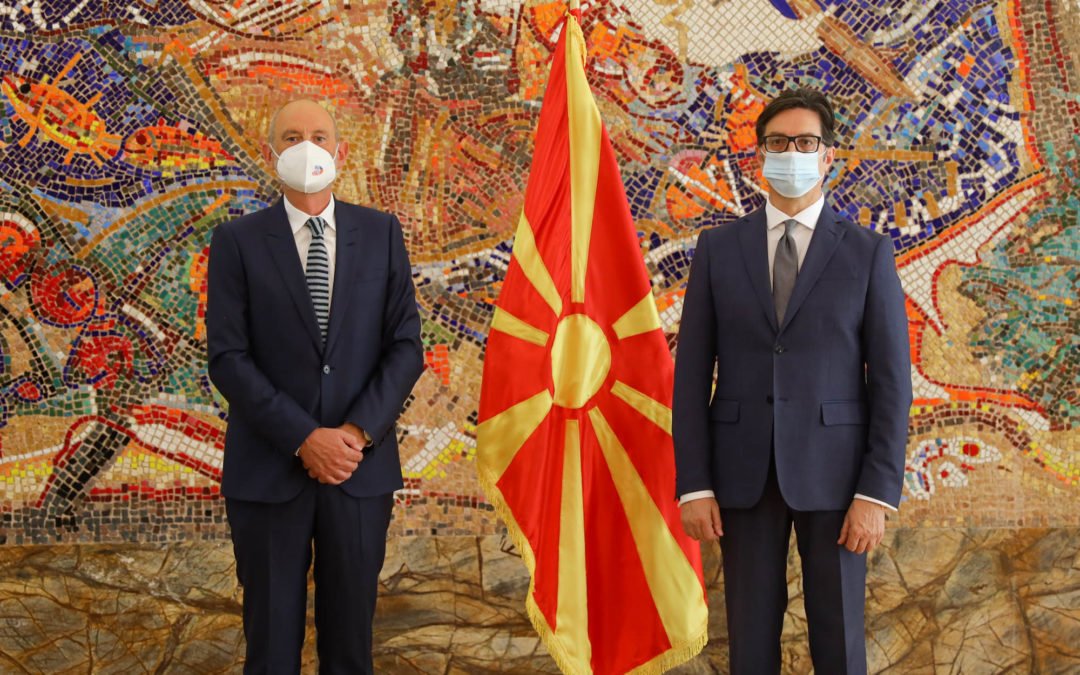 President Pendarovski receives the credentials by the newly appointed Ambassador of the European Union, David Geer