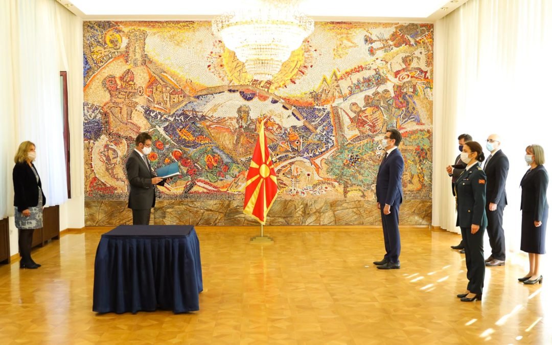 Претседателот Пендаровски ги прими акредитивните писма на новоименуваните амбасадори на Кралството Белгија и на Кралството Данска