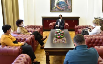 Средба на претседателот Пендаровски со министерката за култура, Стефоска