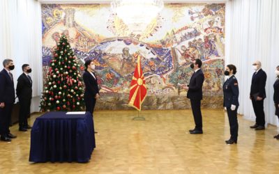 Претседателот Пендаровски ги прими акредитивните писма на новоименуваните амбасадори на Грузија и на Република Казахстан