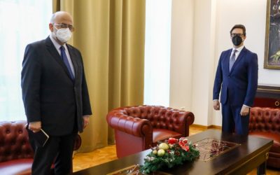 Проштална средба на претседателот Пендаровски со грчкиот амбасадор Јанакакис