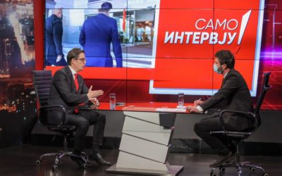 Интервју на претседателот Пендаровски за емисијата „Само интервју“ на Канал 5 телевизија