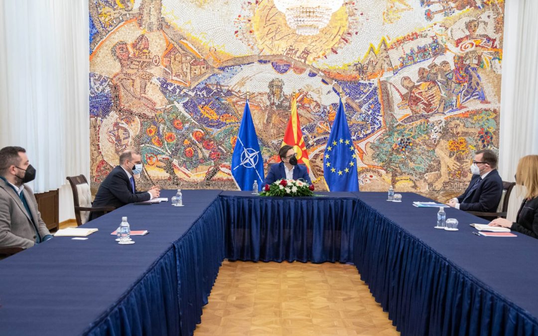 President Pendarovski meets with the new Director of the Konrad Adenauer Foundation in Skopje, Daniel Braun