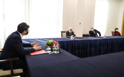 President Pendarovski meets with representatives of the Main Board of the Union of 1941-1945 NOAVM Fighters