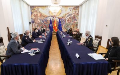 President Pendarovski meets with the Commander of the US Ground Forces for Europe and Africa, General Christopher Cavoli