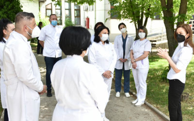Сопругата на претседателот ја посети Клиниката за инфективни болести на ЈЗУ Општа болница Куманово