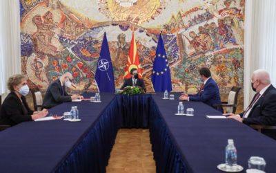 Средба на претседателот Пендаровски со Зеф Мази, главен преговарач на Република Албанија со Европската Унија
