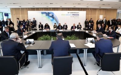 Presidenti Pendarovski mbajti fjalim në sesionin plenar në takimin e liderëve të vendeve pjesëmarrëse në Procesin Bërdo-Brioni