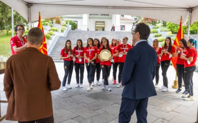 Прием за женската ракометна кадетска репрезентација кај претседателот Пендаровски