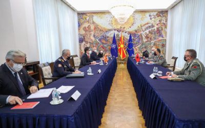 Претседателот Пендаровски го прими генерал-мајор Бајрам Бегај, началник на Генералштабот на Вооружените сили на Република Албанија