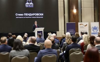Претседателот Пендаровски се обрати на одбележувањето на 15-годишнината од основањето на Академијата за судии и јавни обвинители