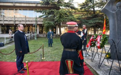 Representative of the Cabinet of the President lays flowers on the occasion of “St. Clement of Ohrid”