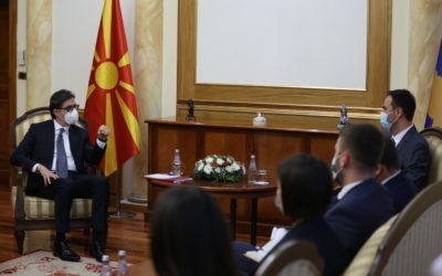 Средба на претседателот Пендаровски со претседателот на косовскиот парламент, Коњуфца