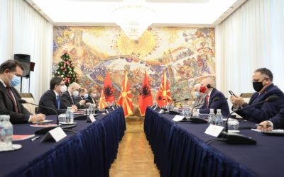 Средба на претседателот Пендаровски со претседателот на Република Албанија, Илир Мета