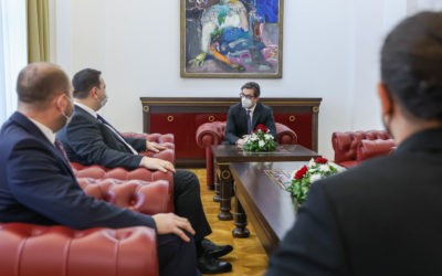 President Stevo Pendarovski meets with Enes Ibrahim, President of the Party for Movement of the Turks