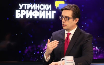 Intervista e Presidentit Pendarovski për emisionin “Utrinski brifing” në TV Slloboda
