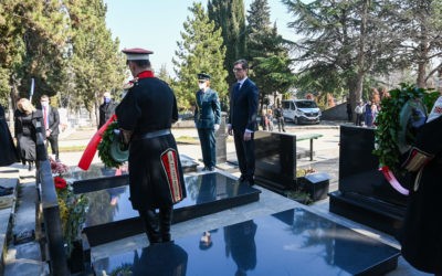 Одбележување на 18-годишнината од загинувањето на претседателот Борис Трајковски и членовите на делегацијата