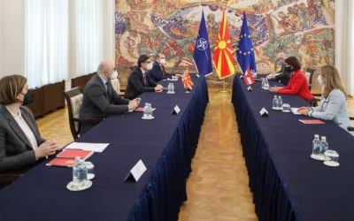 Средба на претседателот Стево Пендаровски со австриската министерка за Европа и Устав, Каролине Едштадлер