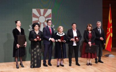 Address by President Pendarovski at the ceremony on the occasion of awarding the Order of Merit and the Charter of the Republic of North Macedonia