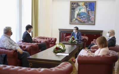 President Stevo Pendarovski meets with the Ambassador of Luxembourg, Philippe Donckel
