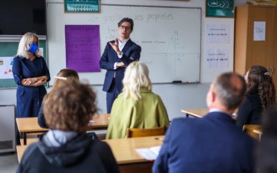 Month of Francophonie: President Pendarovski in a French language class at the Orce Nikolov High School in Skopje