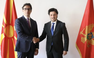 Средба на претседателот Пендаровски со Дритан Абазовиќ, потпретседател на Владата и мандатар за состав на нова Влада на Црна Гора