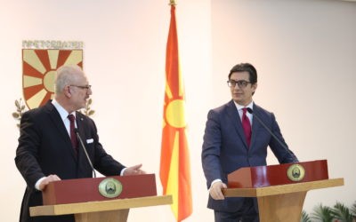 Прес-конференција Пендаровски-Левиц: Северна Македонија припаѓа на Европската Унија