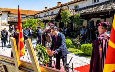 Претседателот Стево Пендаровски положи цвеќе по повод 119-годишнината од смртта на Гоце Делчев