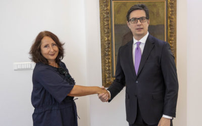 President Pendarovski meets with Katrin Ostwald-Richter, Head of the Goethe-Institut Skopje