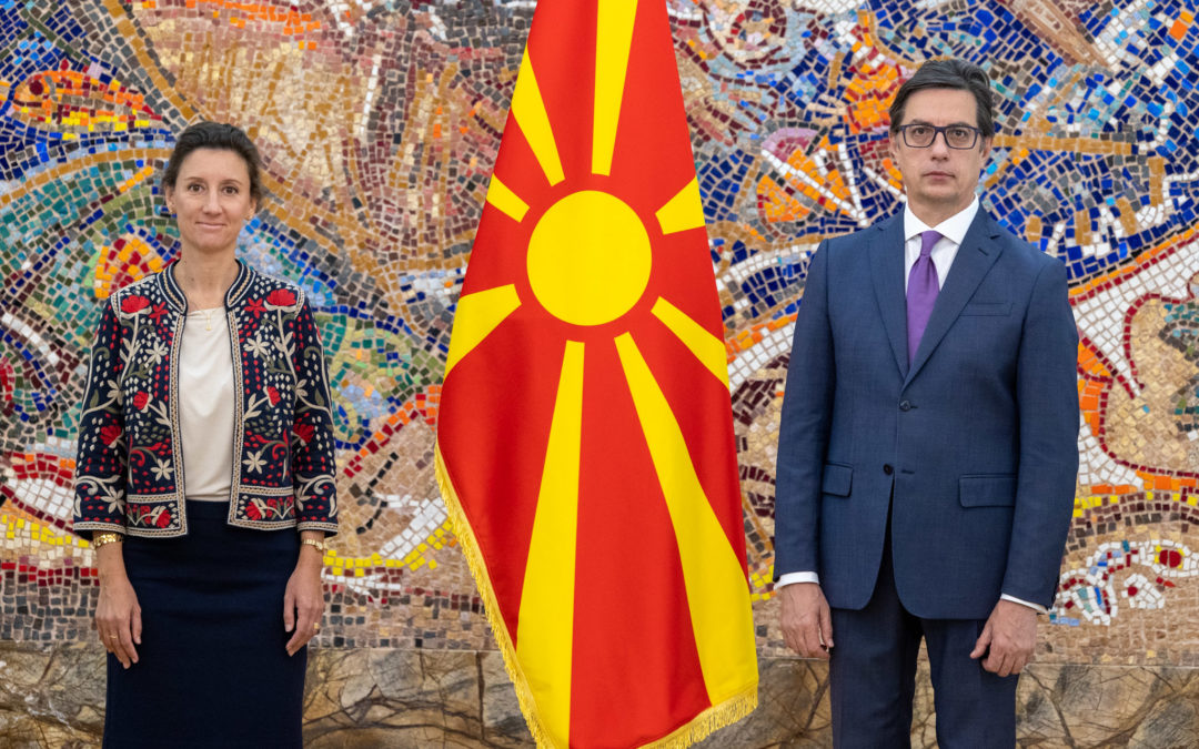 President Pendarovski receives the credentials of the newly appointed Ambassador of the Kingdom of Sweden, Ami Larsson Jain