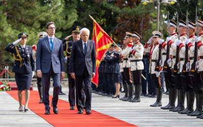 Започна официјалната посета: Претседателот Пендаровски го пречека италијанскиот претседател Серџо Матарела
