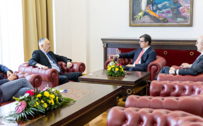 President Pendarovski meets with the President of the Jewish Community, Pepo Levi