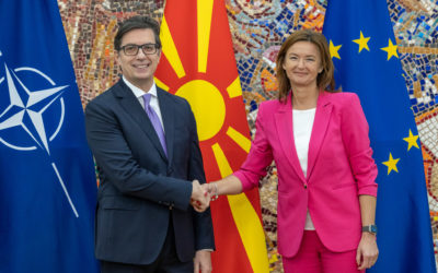 Претседателот Пендаровски ја прими Тања Фајон, вицепремиерка и министерка за надворешни работи на Словенија