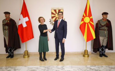 President Pendarovski receives Irene Kelin, President of the National Council of the Federal Parliament of the Swiss Confederation