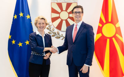President Stevo Pendarovski meets with the President of the European Commission, Ursula von der Leyen