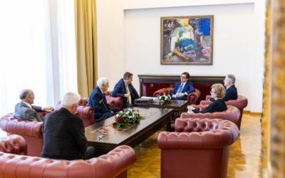 President Pendarovski receives a delegation of the Union of Philatelists of Macedonia