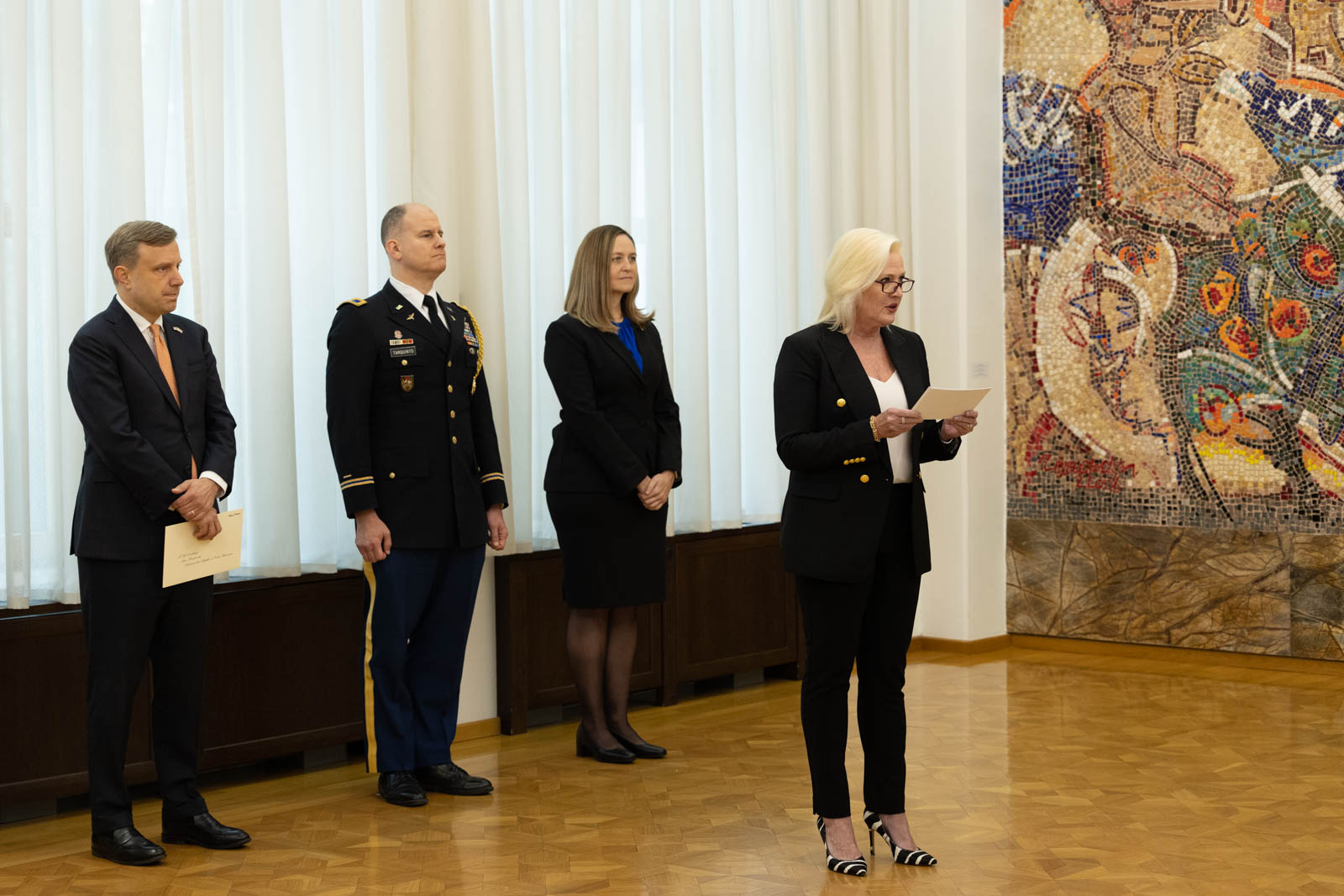 President Pendarovski receivs the credentials of the newly appointed US ...